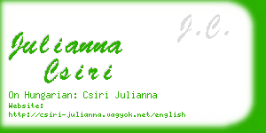 julianna csiri business card